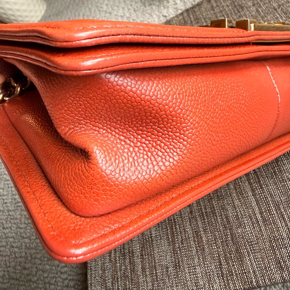 Rare Cognac Medium Chanel Boy Bag - Picture 7 of 14